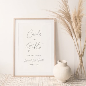 Signe de cartes de mariage et de cadeaux, Imprimez-vous, Imprimable, Fichier numérique, Minimaliste, Moderne, Khloe, Panneau de mariage PDF, Khloe