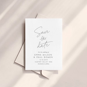 Save the Date card, Minimalist Save the Date, Modern Save the Date, Khloe