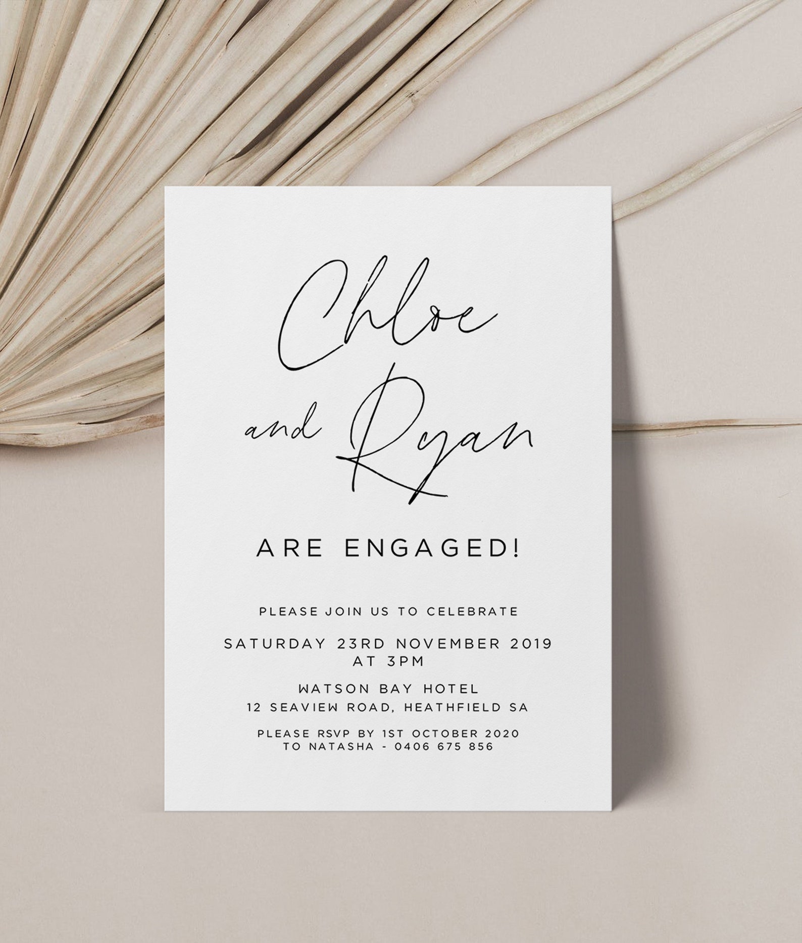 Engagement Invite Printable DIY Engagement Invitation Etsy