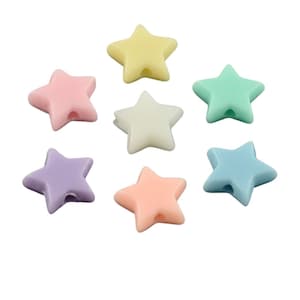100 Mixed Color 10mm Acrylic Star Beads – Perfect for DIY Jewelry, Crafts, Resin Art, and Scrapbooking Supplies&quot;