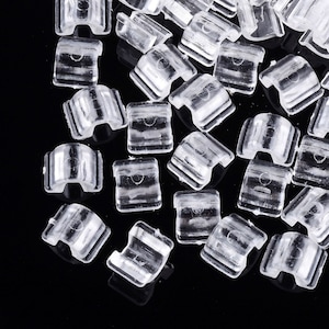 Base cabochon per elastici per capelli in acrilico trasparente per supporto per coda di cavallo, elastici per capelli vuoti, accessori per capelli fai da te,