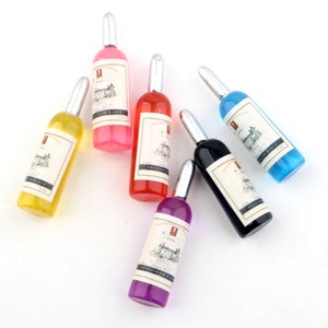 3D wine bottle resin cabochon craft supplies choose quanity