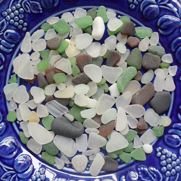 Bulk Sea Glass, Genuine Nova Scotia Sea Glass, 250 Grams Natural Sea Glass, 1/2 pound sea glass mix