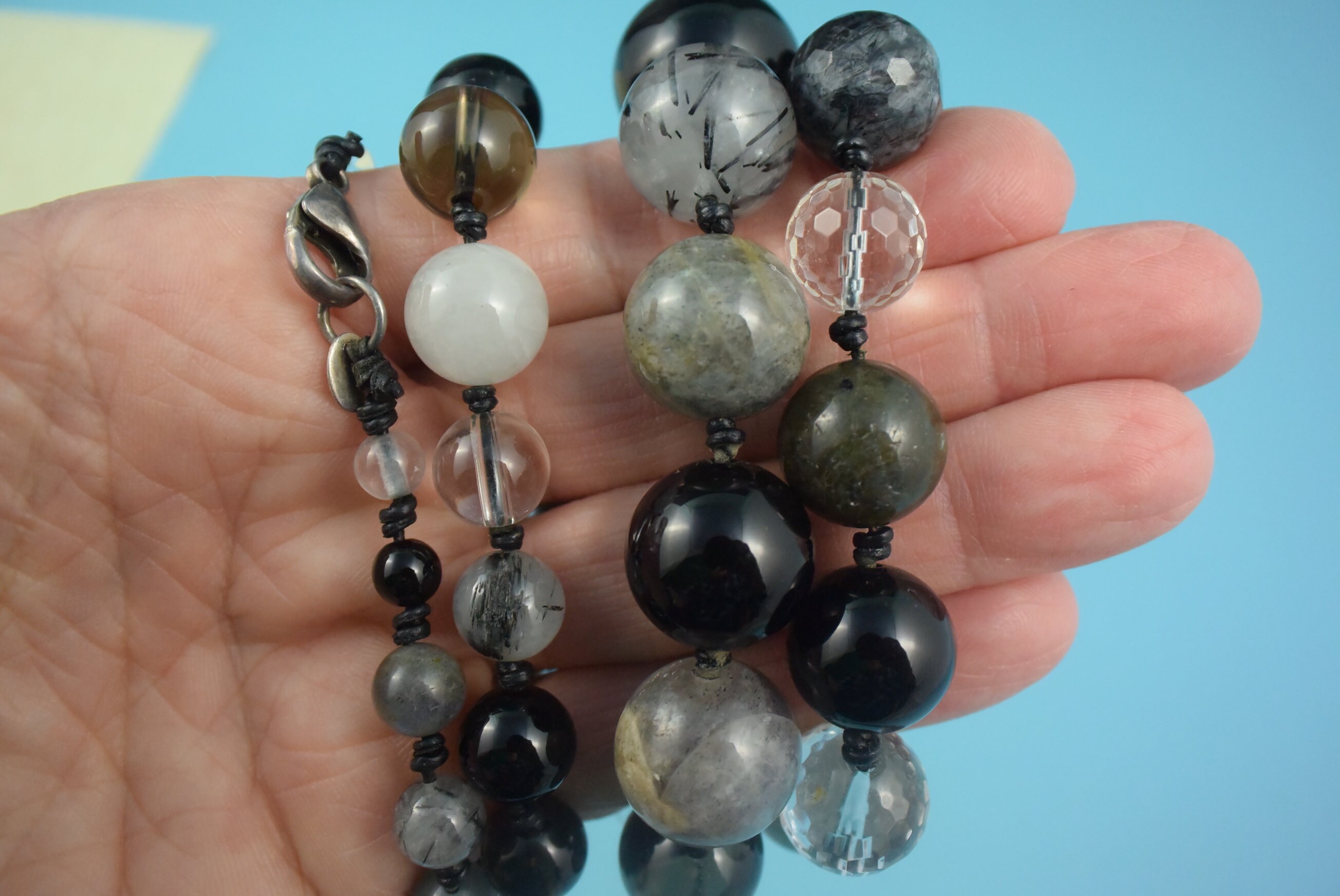 Vintage Lucas Lameth Necklace, LUC 925 Gemstone Necklace