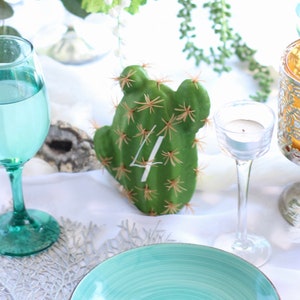Números de mesa de cactus, baby shower de cactus, boda de cactus, decoración de mesa de cactus, decoración de mesa occidental