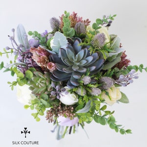 Artificial Succulent Bouquet, Artificial Wedding Bouquet, Succlent Bouquet, Wedding Flowers