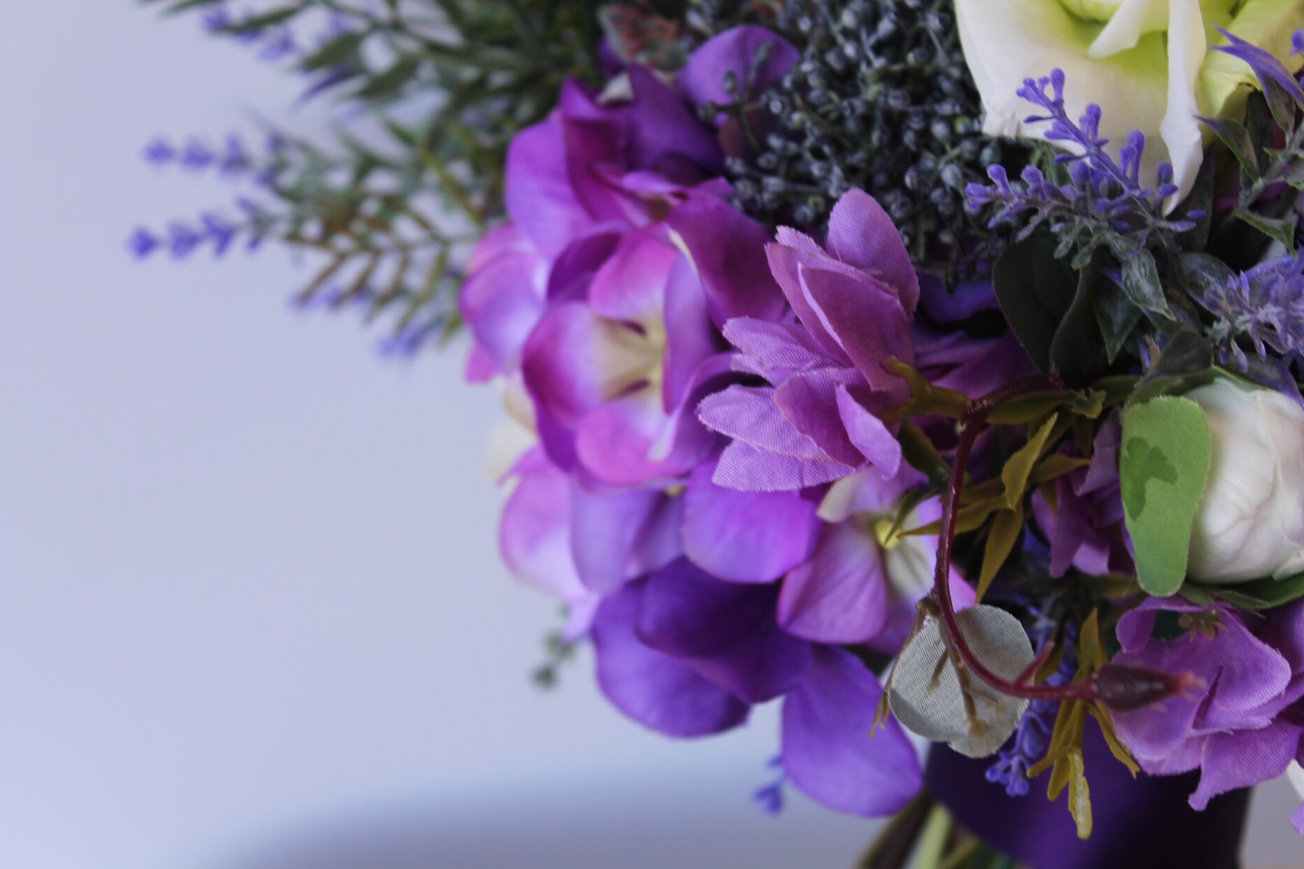Silk Bouquet Silk Wedding Bouquet Wedding Bouquet Purple Etsy