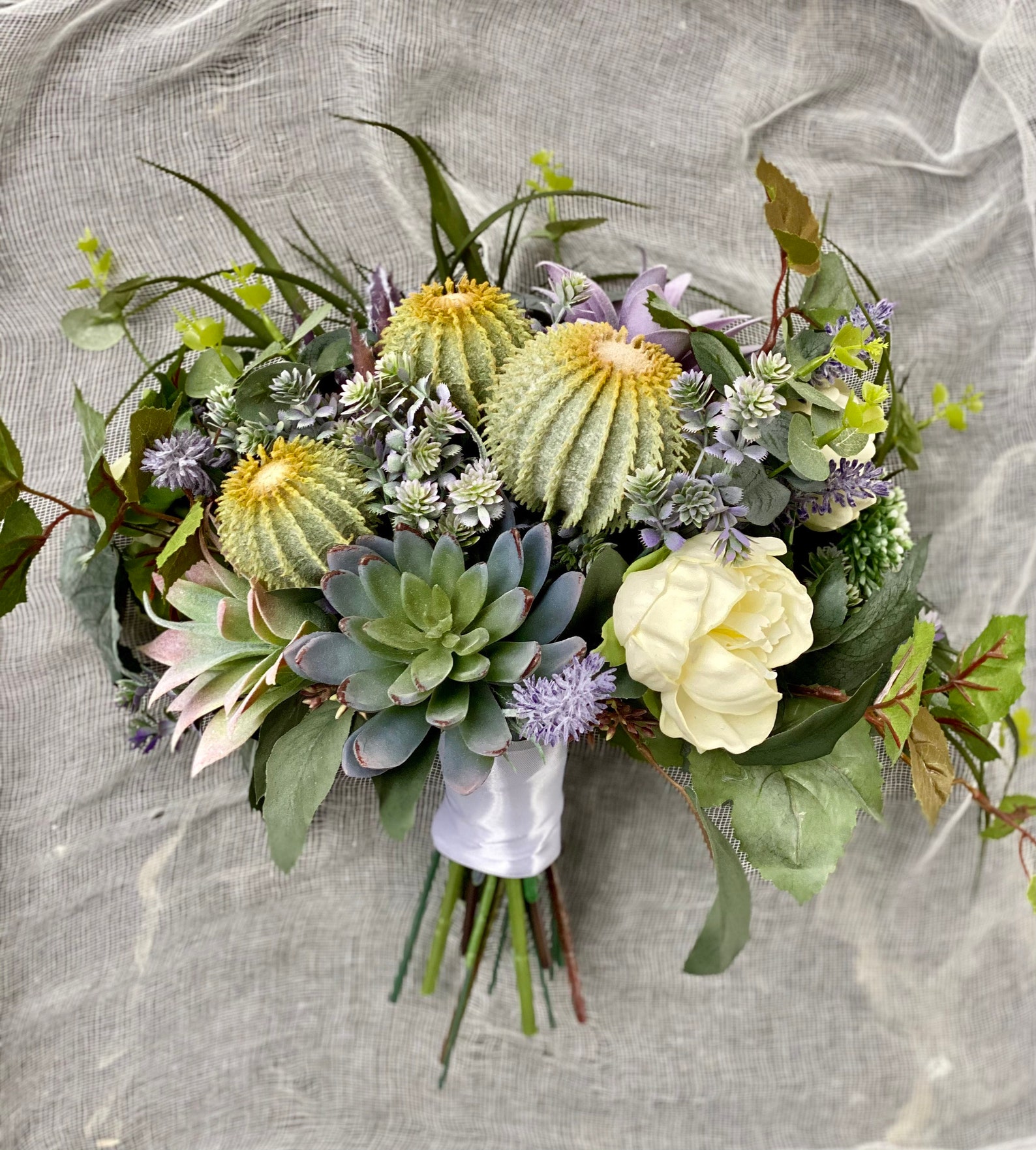 Artifical Bouquet Silk Bouquet Cactus bouquet succulent Etsy Italia