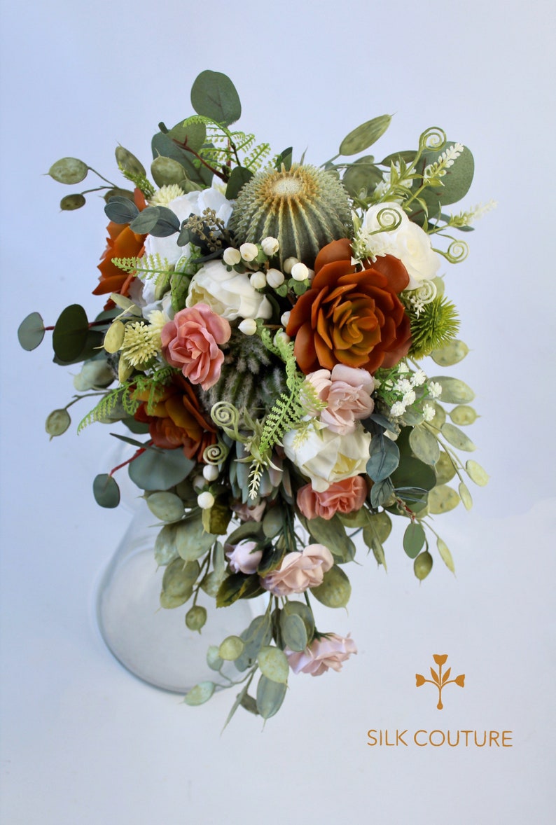 Cactus Bouquet Succulent Bouquet Artificial Silk Faux Etsy