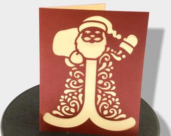 Santa Cut Out Christmas Card