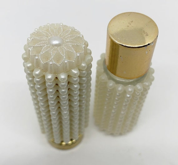 SET Vintage Lipstick Case & Perfume Bottle / SET … - image 2