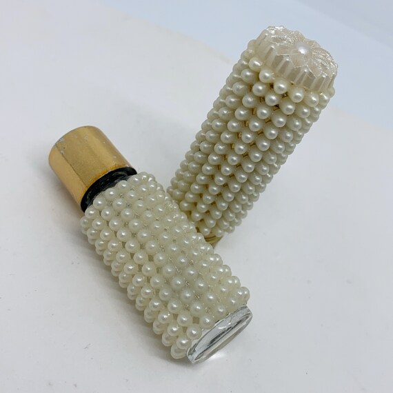 SET Vintage Lipstick Case & Perfume Bottle / SET … - image 4