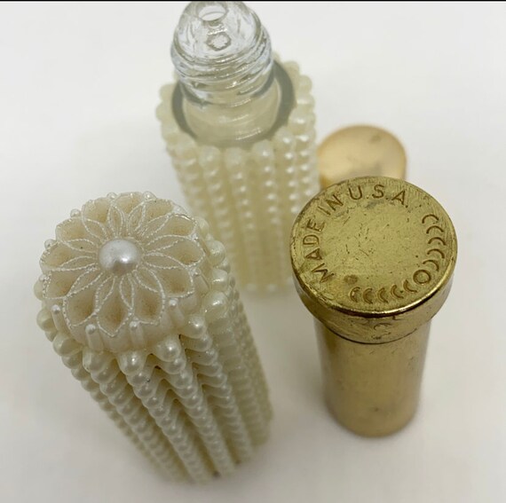 SET Vintage Lipstick Case & Perfume Bottle / SET … - image 3