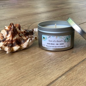 Sun of a Beach Soy Candle in 8oz Tin
