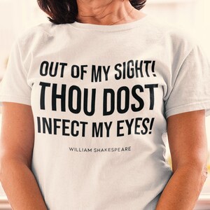 Out Of My Sight- William Shakespeare Unisex Jersey Short Sleeve Tee