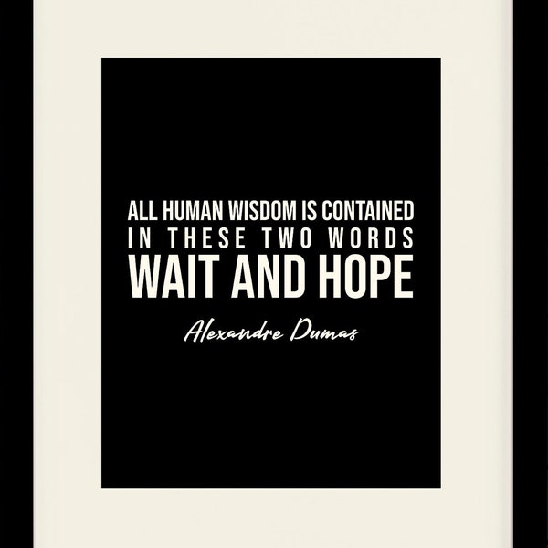 Wait and hope quote etsy