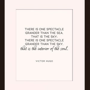 The Interior Of The Soul Quote - Victor Hugo, literary poster / literary quotes / art print