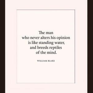 Reptiles Of The Mind Quote, William Blake, literary poster / literary quotes / dictionary print