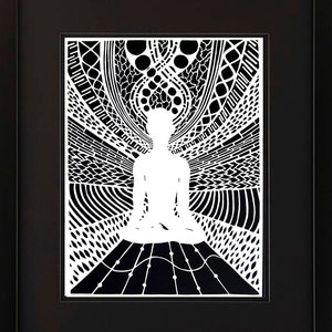 Bewusstsein, Hand-geschnittene Papierschnitt Kunst - 8.5 x 31, Paper-cut / Wall Art / Paper-cutting