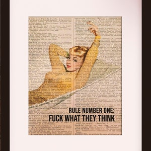 Rule Number One - Dictionary Art / Art Print / Vintage Art