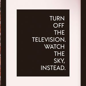 Turn Off The Television - Dictionary Print / Wall Art / Art Print
