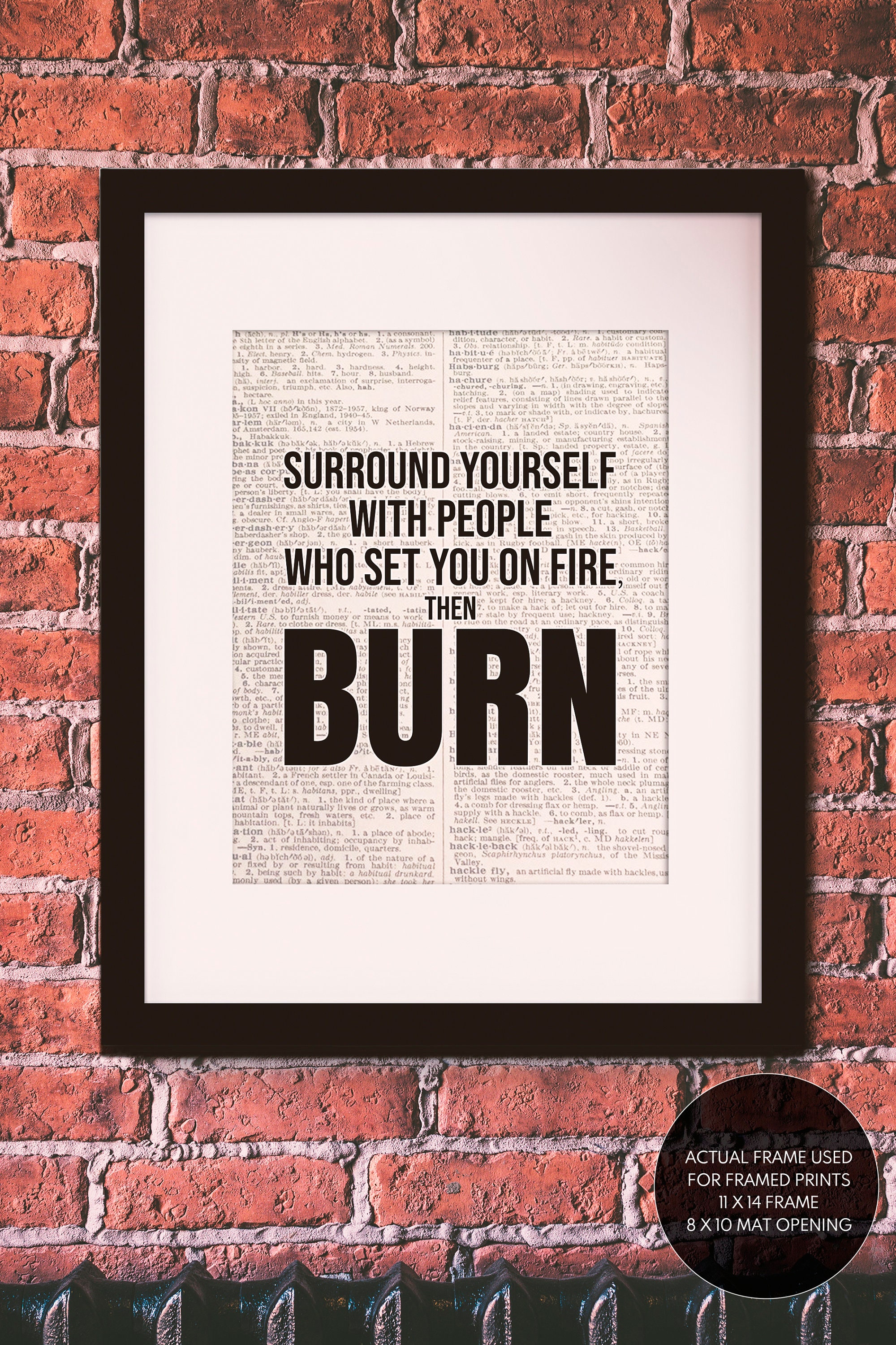Burn Inspirational Quote / Motivational Poster / Art Print Etsy