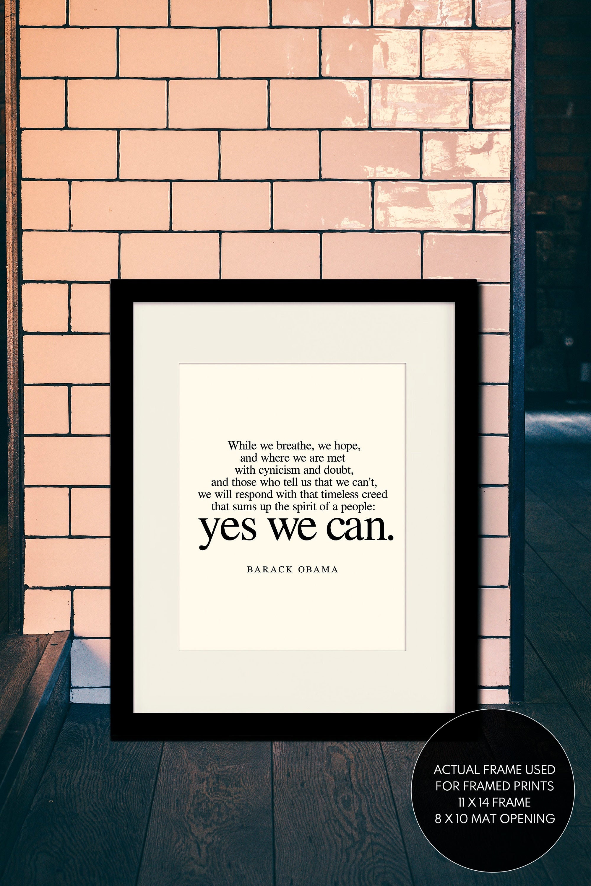 Yes We Can, Quote - Barack Obama, Literary Poster / Historical Quote / Art  Print - Etsy, image size:2000x3000