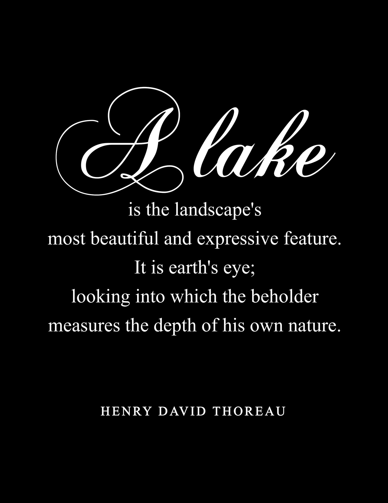 Een citaat van het meerHenry David Thoreau literaire Etsy