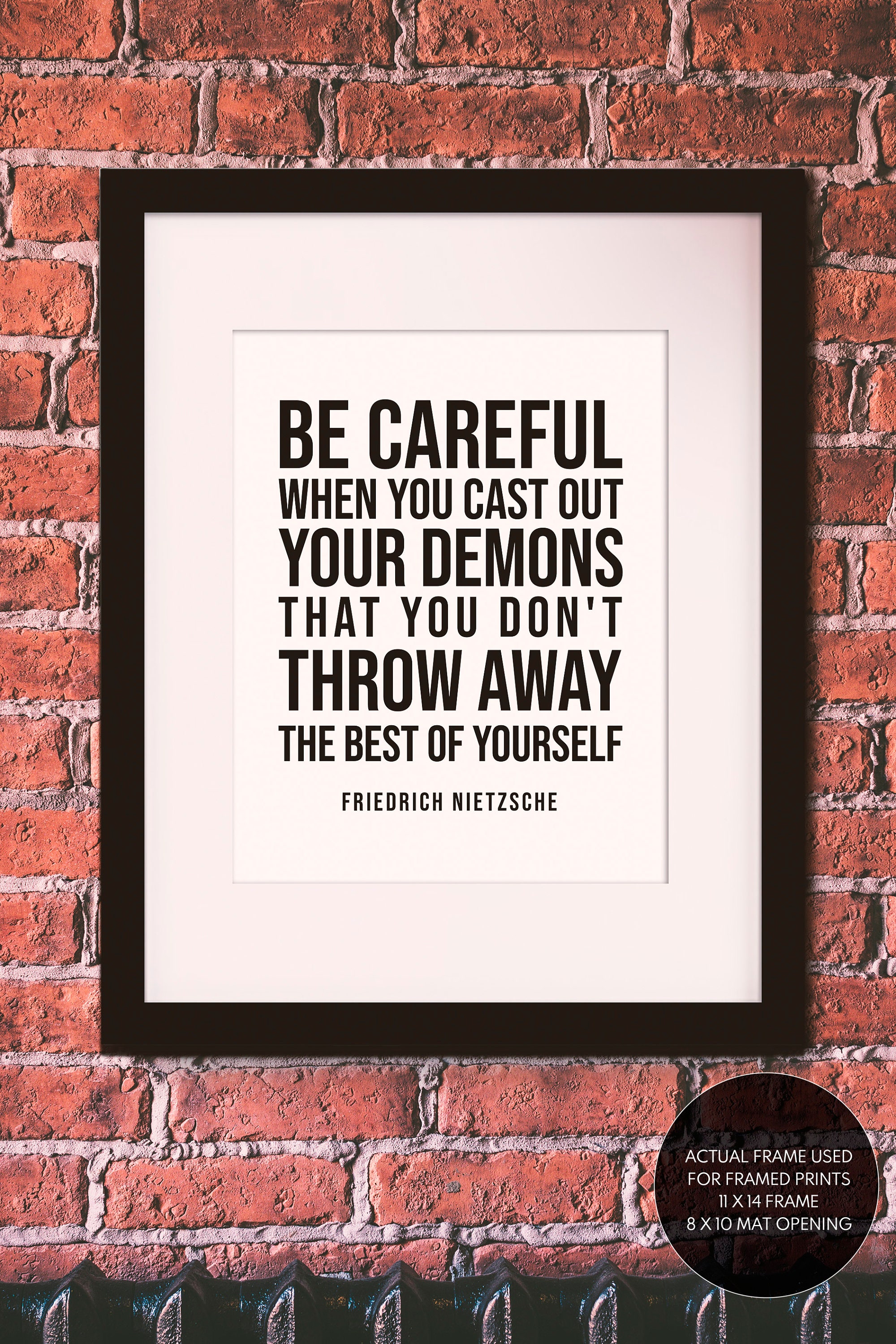 When You Cast Out Your Demons Quote, Friedrich Nietzsche - Literary Poster  / Literary Quotes / Art Print - Etsy, image size:2000x3000