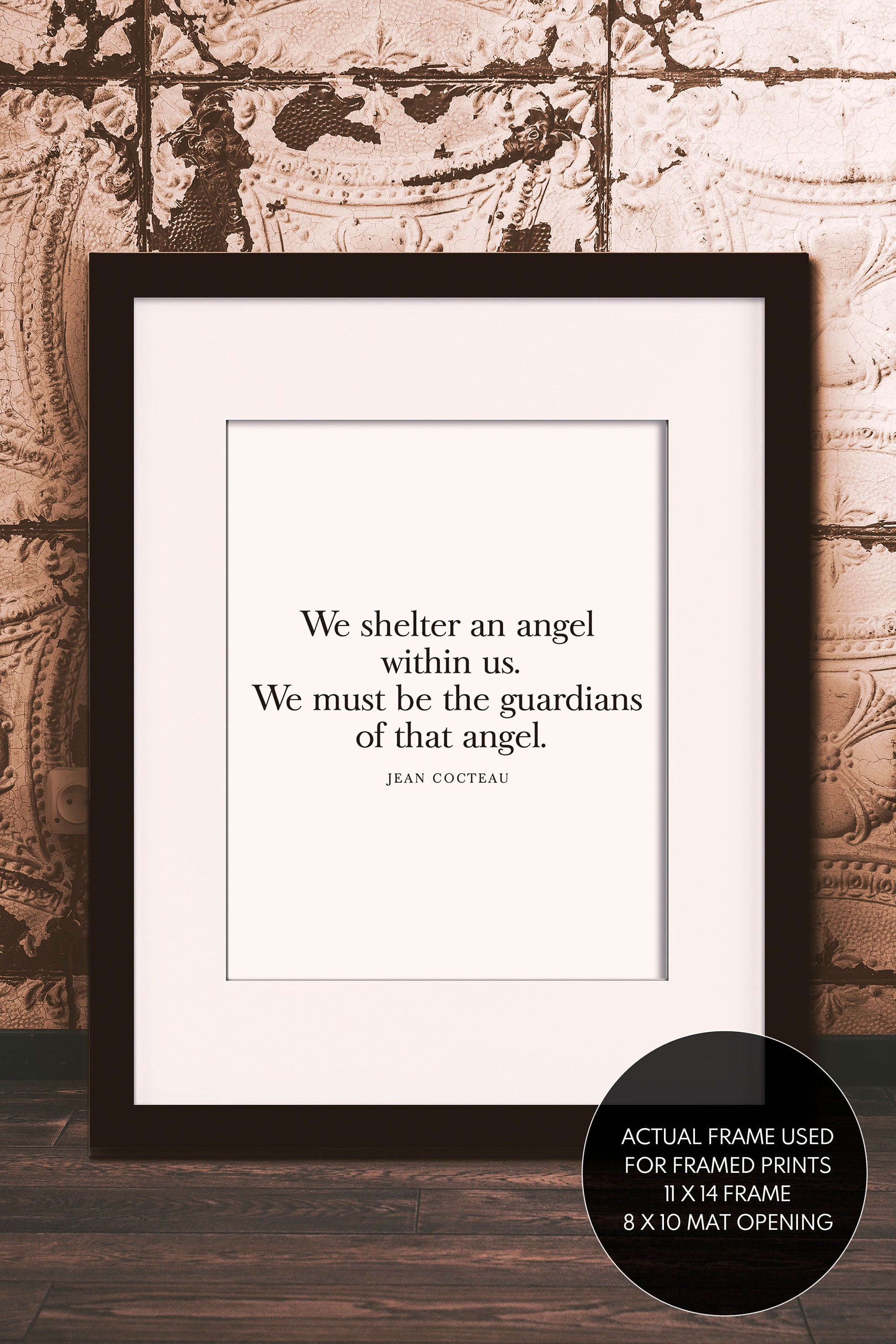 An Angel Within Us, Quote - Jean Cocteau, Literary Poster / Literary Quotes  / Dictionary Print - Etsy, image size:2000x3000