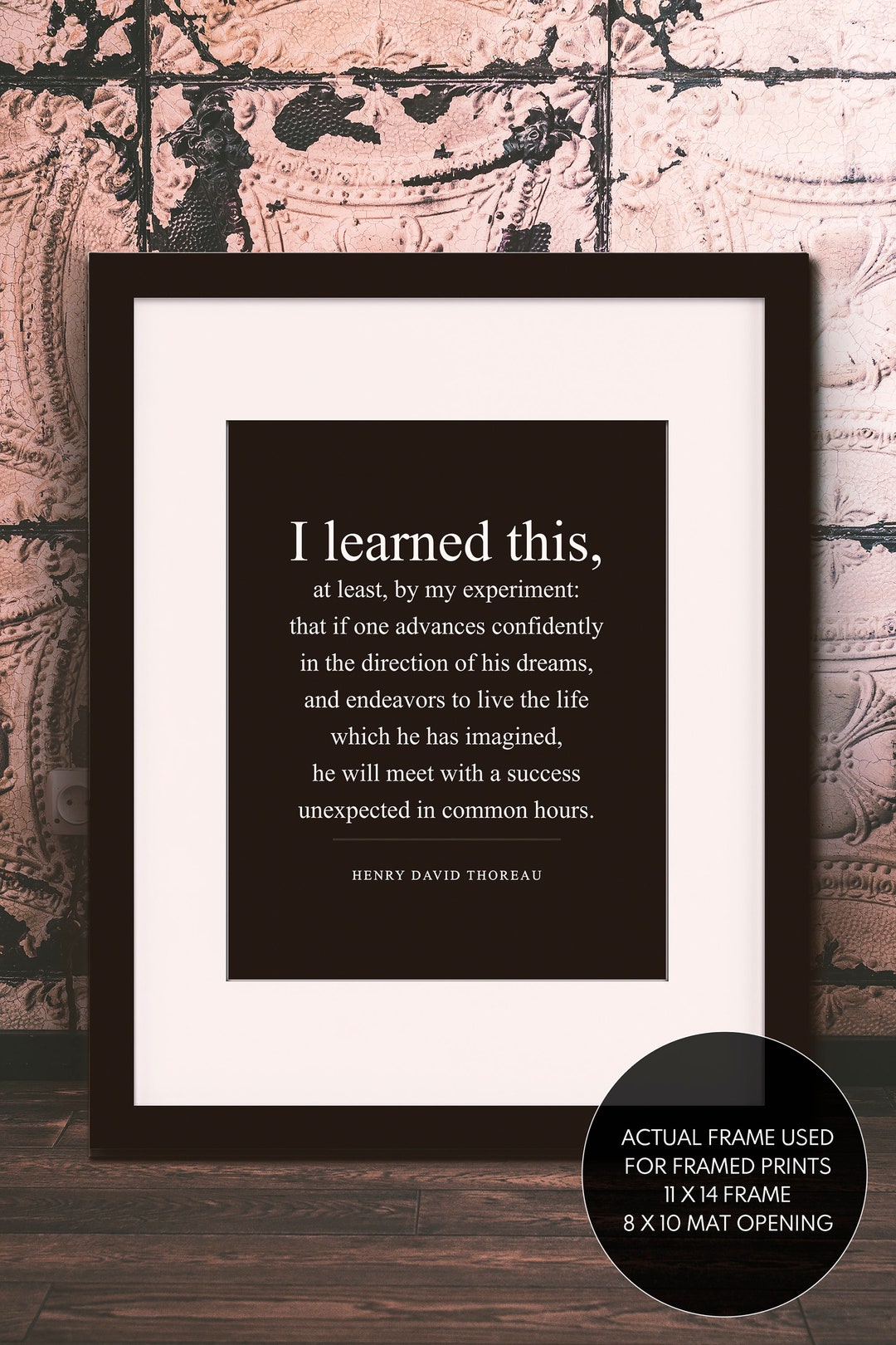 If One Advances Confidently Quote / Henry David Thoreau, Literary Poster / Literary Quotes