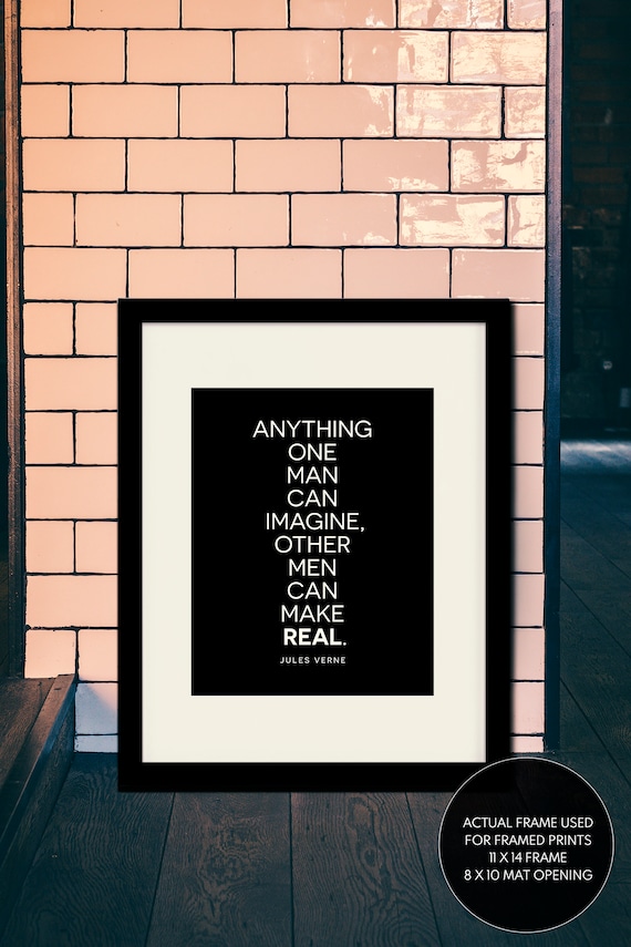 Tout Ce Quun Homme Peut Imaginer Citation Jules Verne Etsy France