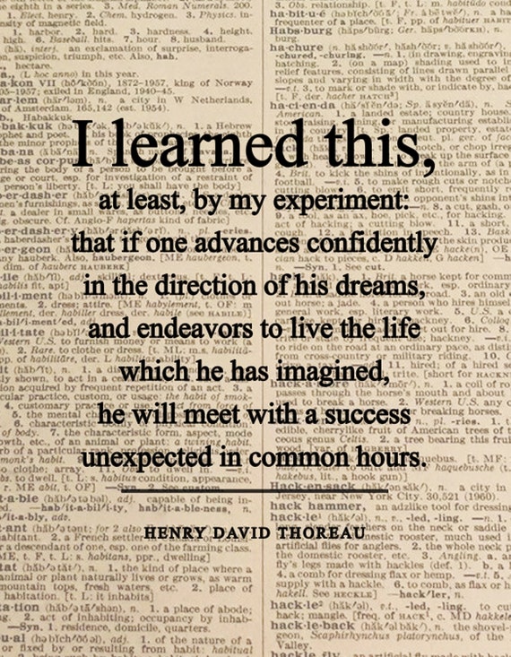 Henry David Thoreau Quotes If One Advances Confidently Drusy Giselle