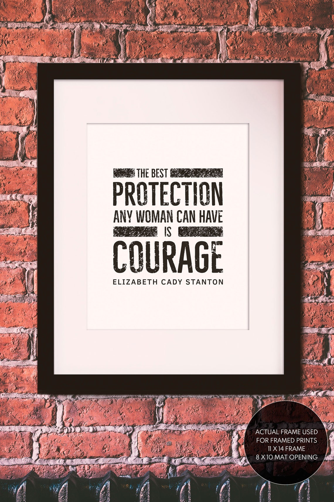 The Best Protection Quote - Elizabeth Cady Stanton, Literary Poster ...
