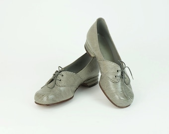 royal souverain flat SHOES 1940s leather lace-up shoes size 36true vintage