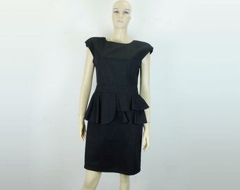 80s COCKTAIL DRESS little black dress madeleine epp party dress size m