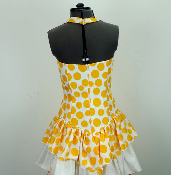 1980s vera mont PARTY DRESS polka dots size S pol… - image 8