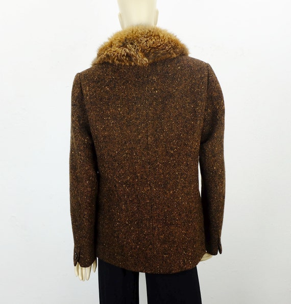 fantastic 1960s true vintage tweed JACKET with la… - image 4