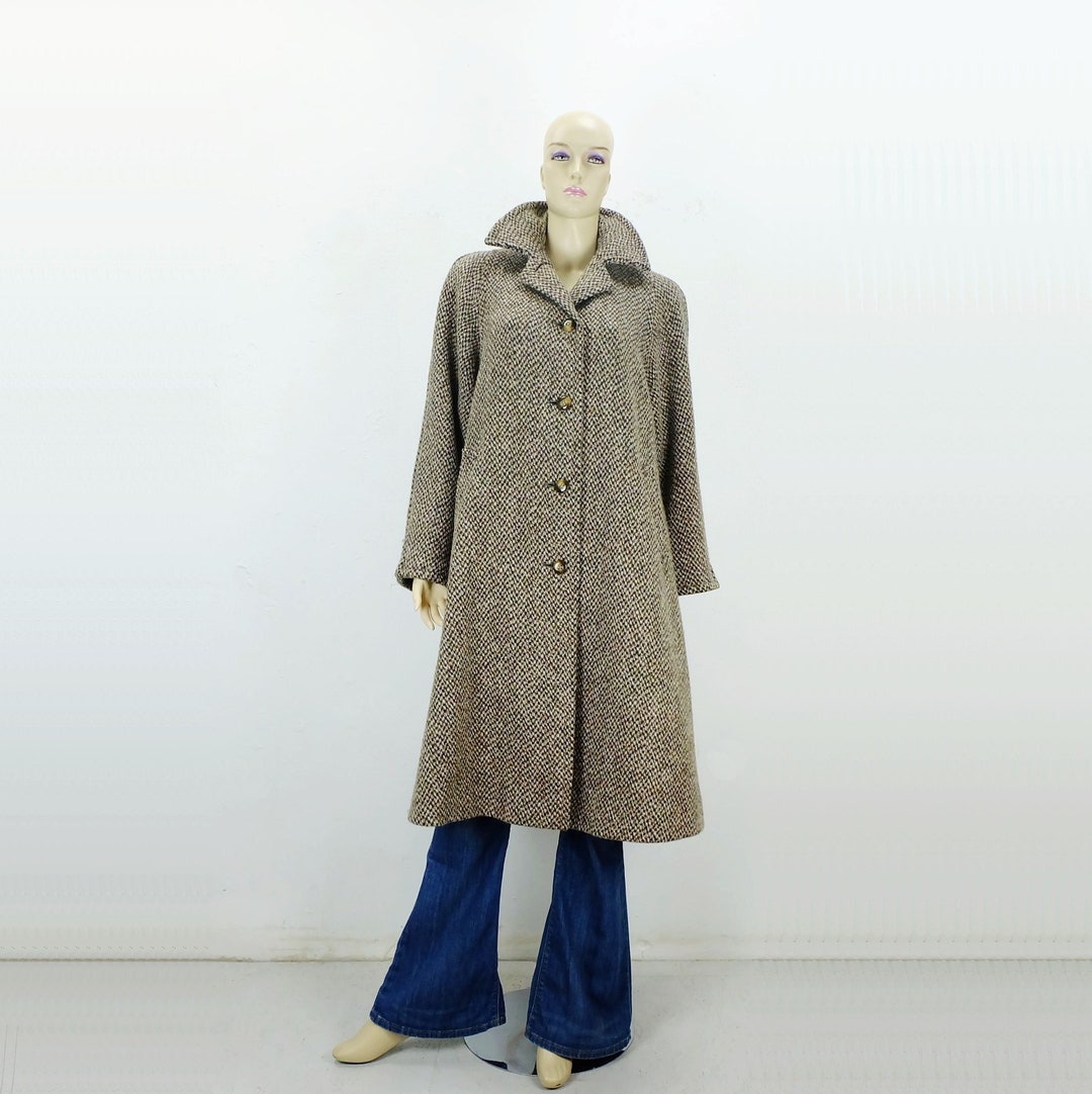 1980s True Vintage Aquascutum Women's Tweed COAT Size M - Etsy