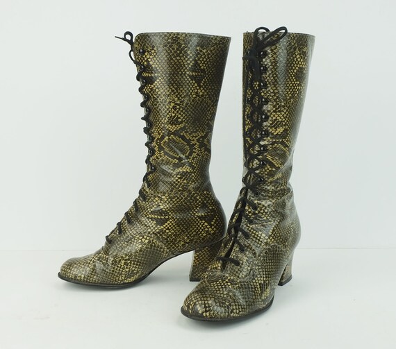 60s 70s true vintage salamander BOOTS lace-up boo… - image 7