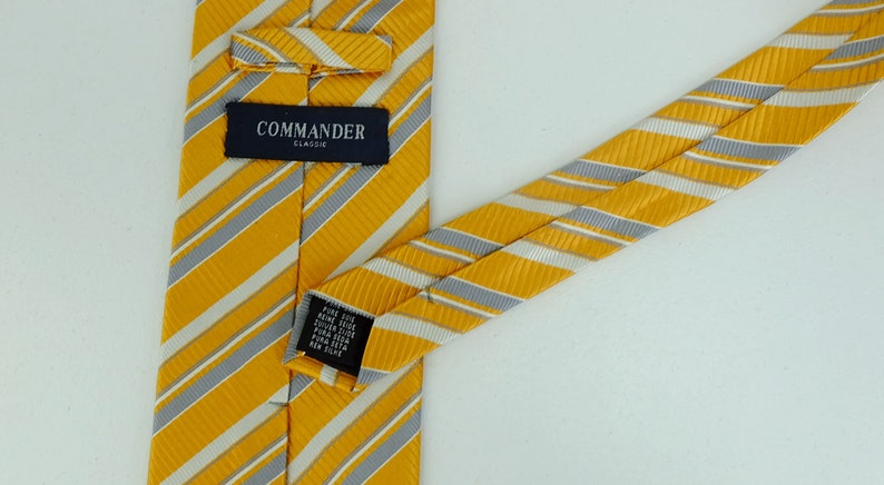 5 vintage silk TIES different shades of yellow orange and beige different patterns silk tie