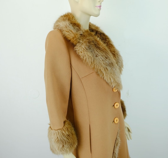 fantastic true vintage women's COAT wool and fake… - image 3