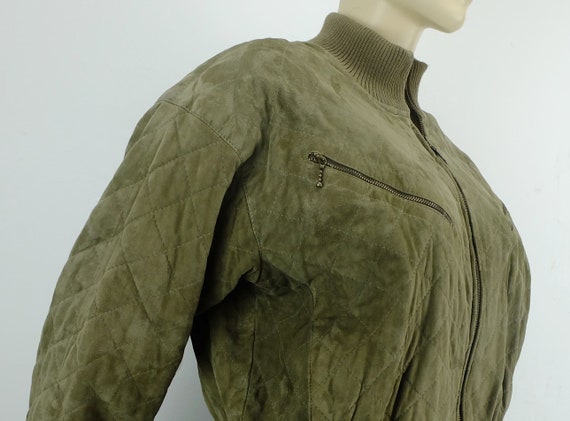 true vintage 1980s alcantara JACKET ultra suede w… - image 2