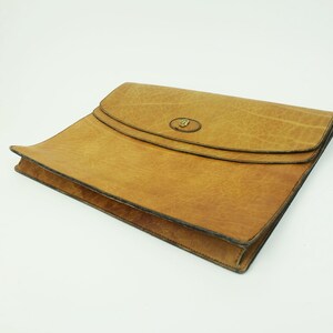 vintage goldpfeil caracciola BRIEFCASE dossier sac d'affaires cuir grainé années 70
