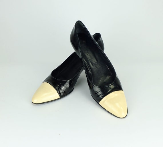 vintage studio pollini 1980s 1990s two-tone paten… - image 1