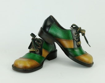 very cool true vintage 1970s CHILDREN'S SHOES colors size 32 for girls  and boys unworn