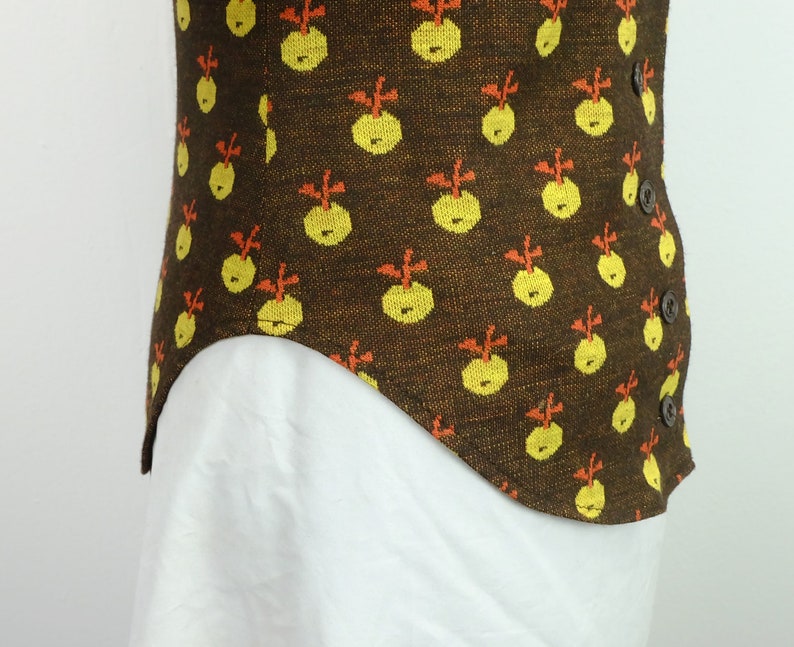 vintage 1970s women/'s BLOUSE apple pattern size 36 US 8 UK 10