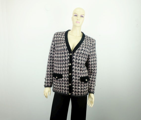 basler vintage 1980s mohair CARDIGAN mohair lurex… - image 1