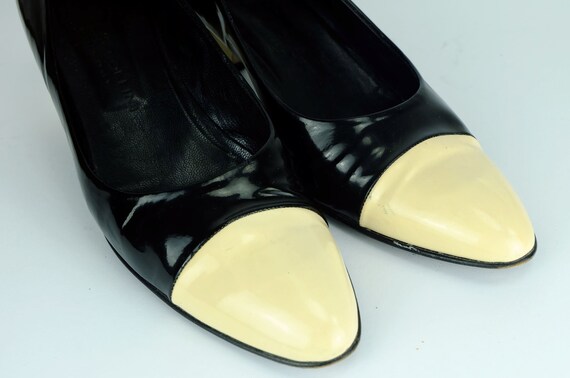 vintage studio pollini 1980s 1990s two-tone paten… - image 6