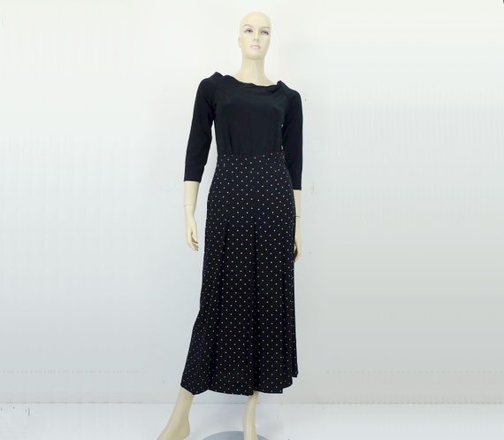 true vintage 1980s kenzo paris SKIRT black wool p… - image 1